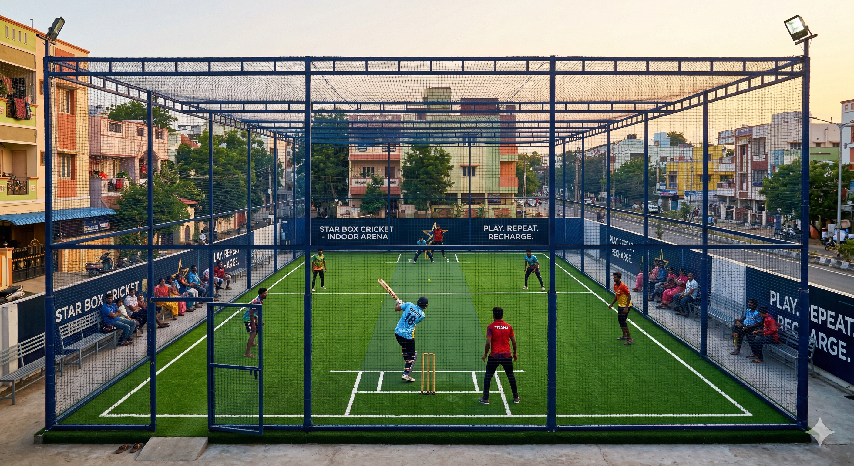 Box Cricket Ground Setup